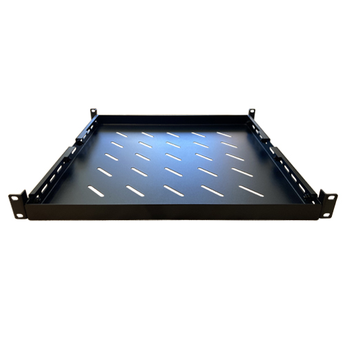 LDR Adjustable 1U Shelf Recommended For 19' 445mm to 800mm Deep Racks - Black Metal Construction - Image 2