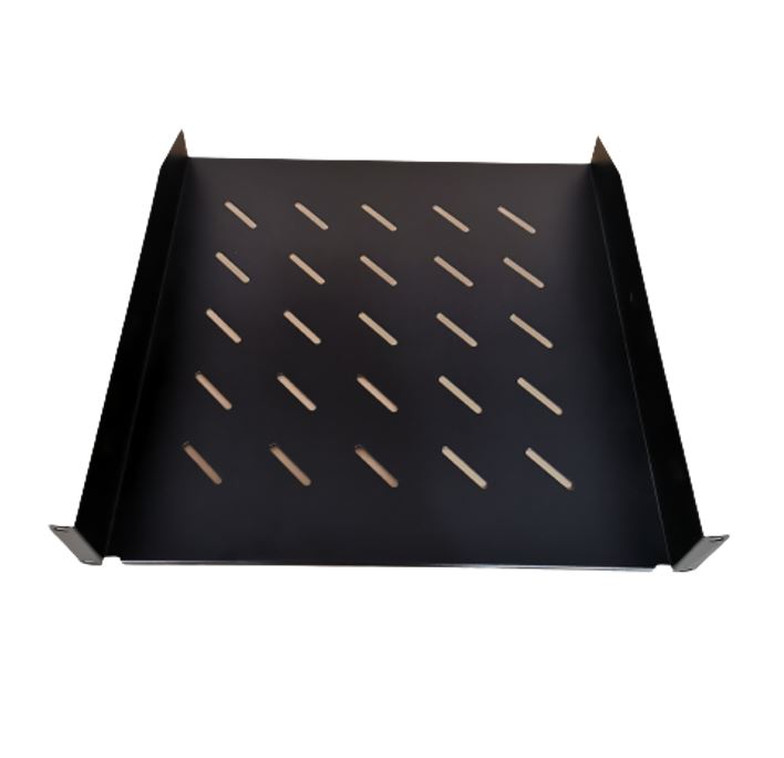 LDR Cantilever 2U 300mm Deep Shelf Recommended for 19' 600mm Deep Cabinet - Black Metal Contruction - Image 2