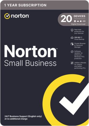 Norton Small Business 250GB AU 1 User 20 Devices 12 Months, Digital Key via Email (Available on Leader Cloud)