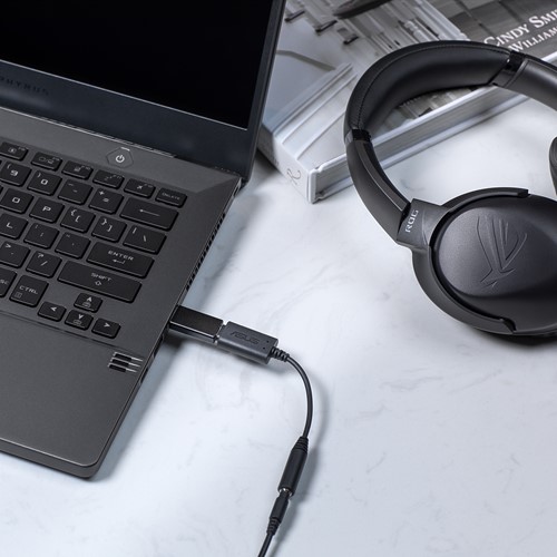 ASUS AI Noise-Cancelling Mic Adapter USB-C 3.0mm, Enhance Micro Performance, Compact, Portable, Gaming, VoIP, PC, MAC, Mobile, Nintendo Switch - Image 3