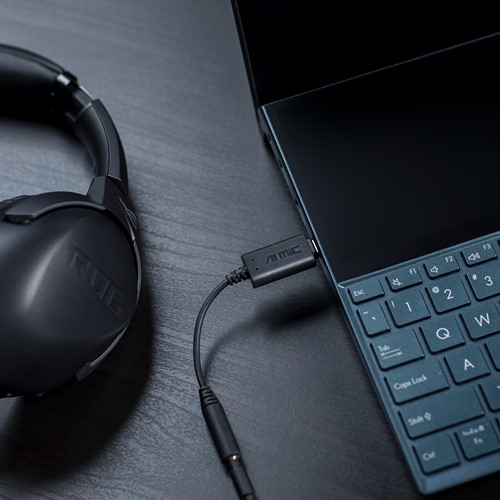 ASUS AI Noise-Cancelling Mic Adapter USB-C 3.0mm, Enhance Micro Performance, Compact, Portable, Gaming, VoIP, PC, MAC, Mobile, Nintendo Switch - Image 4