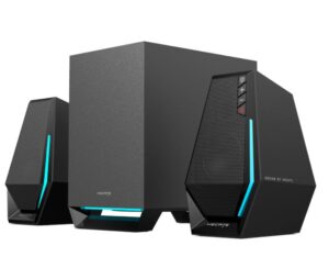 Edifier G1500 MAX 2.1 Wireless Gaming Speakers - 2.5' full range speaker driver unit and equipped with a 4' subwoofer for optimum bass