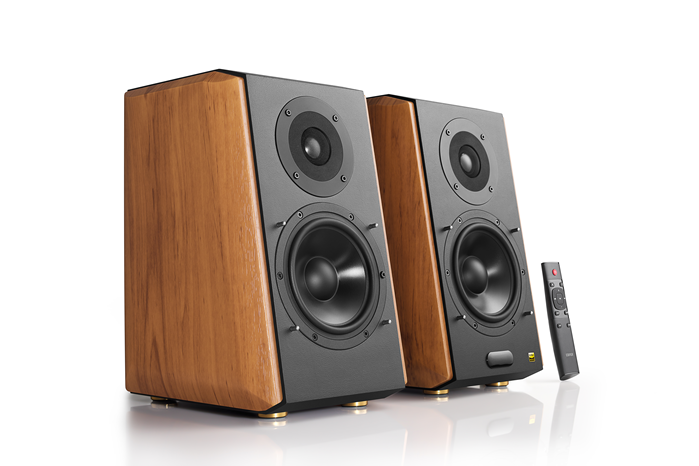 Edifier S1000MKII 2.0 Active Lifestyle Bookshelf Bluetooth Studio Speakers Brown - Image 3