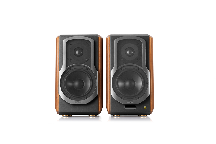 Edifier S1000MKII 2.0 Active Lifestyle Bookshelf Bluetooth Studio Speakers Brown - Image 4