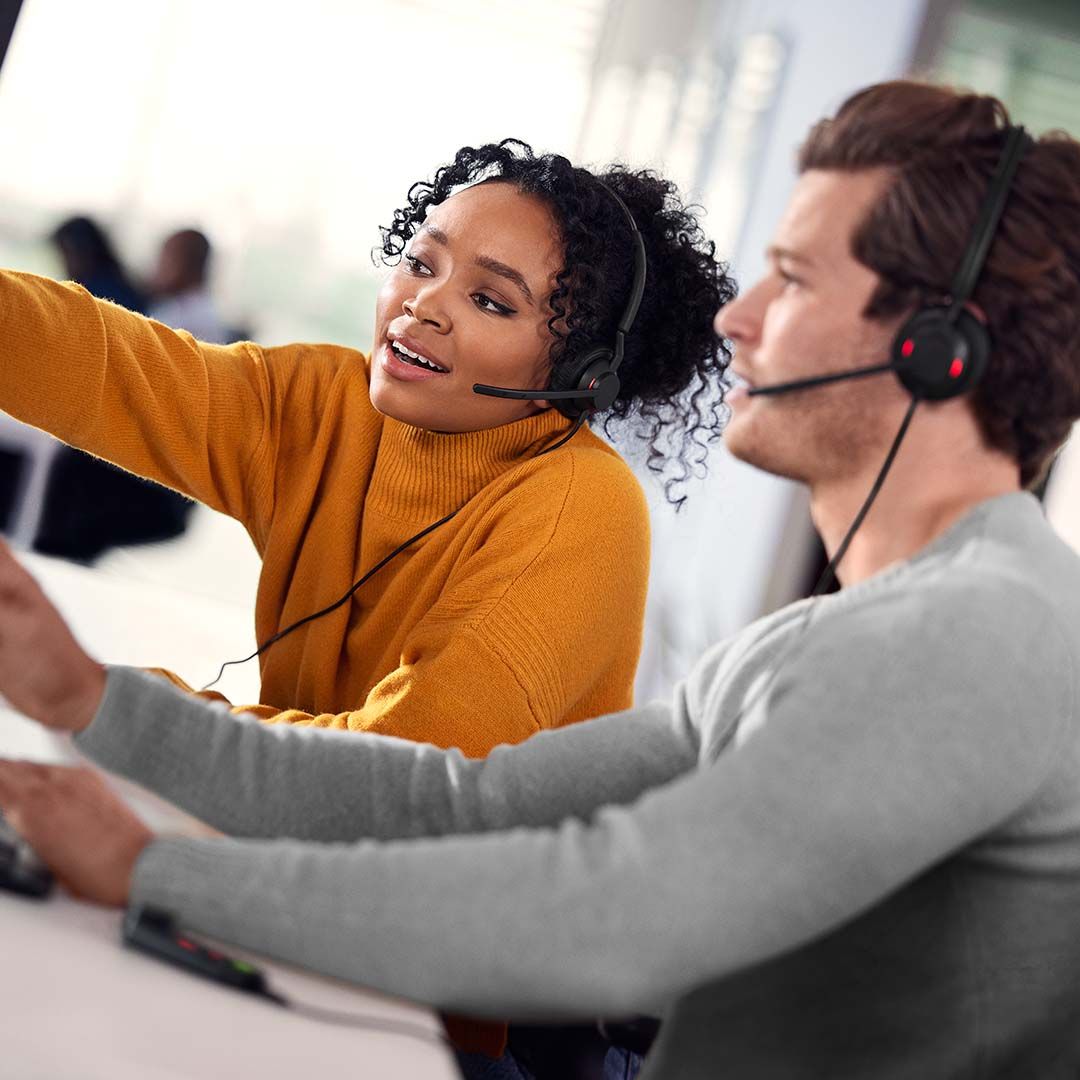 Jabra Engage 50 II Dual UC Corded USB-C/A Headset, Best Headset for Clear Customer Calls Ultra-Lightweight Hearing Protection Smartringer Busylight - Image 4