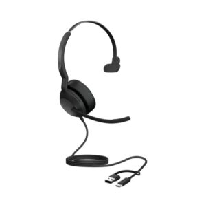 Jabra Evolve2 50, USB C/A UC Mono Headset, Bluetooth®, 4 microphones, Active Noise Cancellation, Busylight, Call management, Air Comfort technology