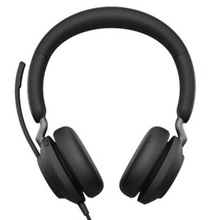 Jabra Evolve2 40 SE Wired-CA MS Stereo Headset, 360 BusyLight, Noise Isolationg Ear Cushions, 2Yr Warranty, Plug-and-play, 3-Microphone