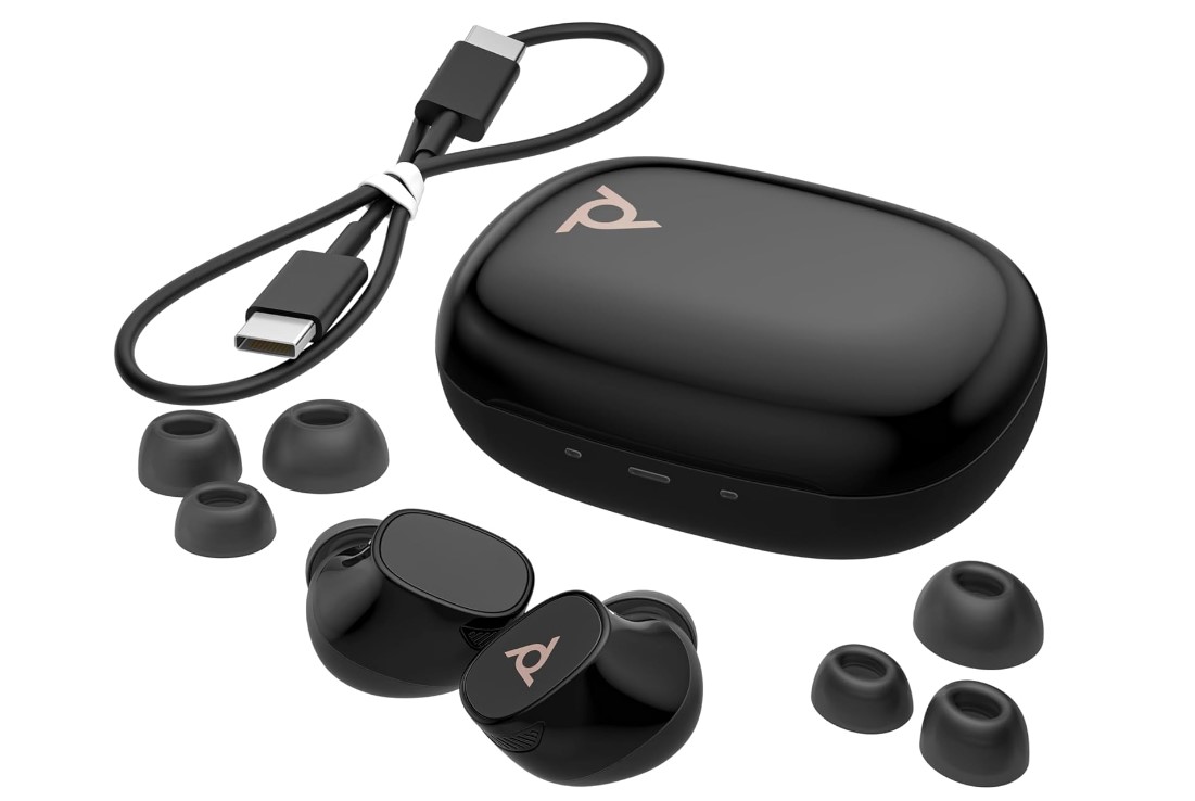 Plantronics/Poly Bluetooth Headset Voyager Free 20 Black, True wireless Bluetooth® earbuds, Adaptive Active Noise Canceling (ANC) - Image 2