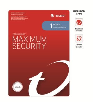 Trend Micro Maximum Security (1 Device) 1 Year Retail Mini Box Auto Renew