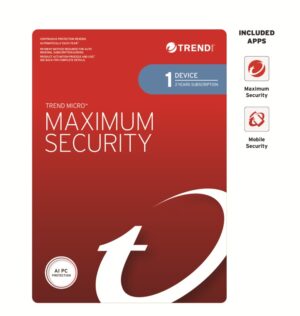 Trend Micro Maximum Security (1 Device) 2 Year Retail Mini Box Auto Renew