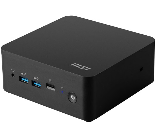 MSI Cubi NUC 1M-017BAU miniPC barebone, Black Intel Core 3-100U DDR5 2*M.2 2*HDMI 2*TBT 2*LAN Wifi6 Card Reader Switch Cable 3Y