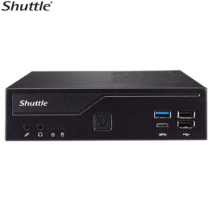 Shuttle DH610 V2 Slim Mini PC 1L Barebone - Intel 12th/13th/14th Gen , 2xDDR5 (max96g), 2.5' HDD/SSD bay, 2xLAN (1G & 2.5G), 2xRS232, HDMI, 2xDP, 120W