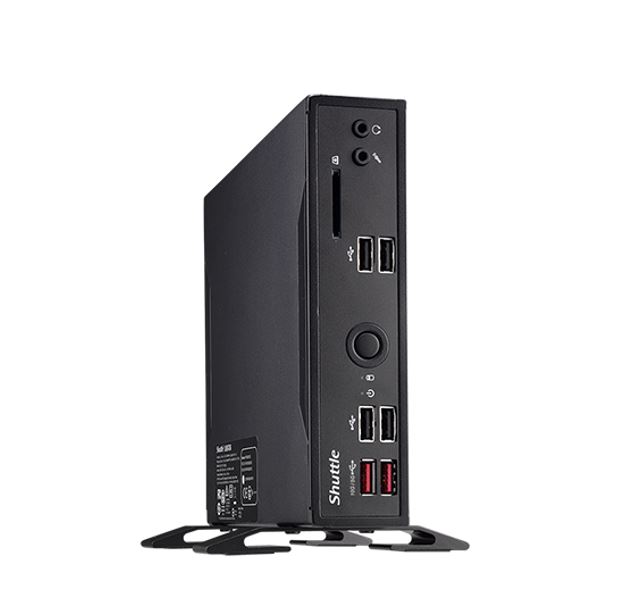 Shuttle DS20U3 Slim Mini PC 1L Barebone- Intel Core i3-10110U, Fan-less, 2x LAN, RS232/RS422/RS485, HDMI, DP, VGA, Vesa Mount, 65W adapter - Image 2