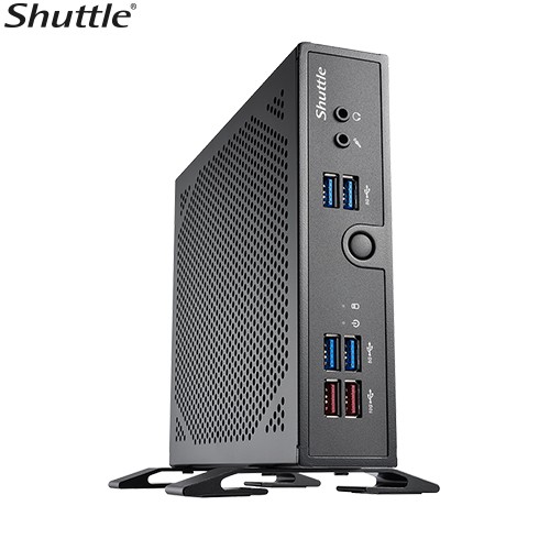 Shuttle DS50U Slim Mini PC 1.3L Barebone - Celeron 7305, 2x DDR5, 2x M.2 2280, HDMI, DP, VGA, COM, 2 x LAN, 90W, fanless - Image 2