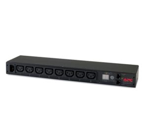 APC Rack PDU, Metered, 1U, 12A/208V, 10A/230V, (8) C13, Horizontal, Load capacity 2300 VA,
