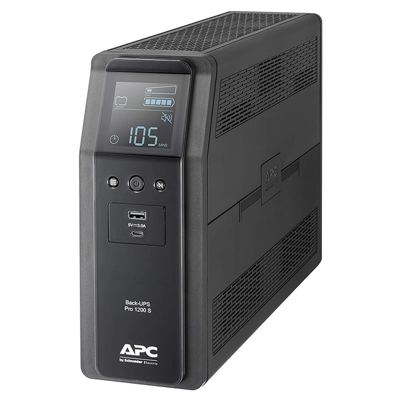 APC Back-UPS Pro 1200VA/720W Line Interactive UPS, Tower, 230V/10A Input, 8x IEC C13 Outlets, Lead Acid Battery, USB Type A + C Ports, LCD - Image 2