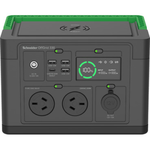 APC OffGrid Portable Power Station 330, 230V, 332Wh Lithium-ion, LCD, 2 AS3112 Australian outlets, Sinewave, 3 USB-A, 1 USB-C, Wireless Charger - Image 3
