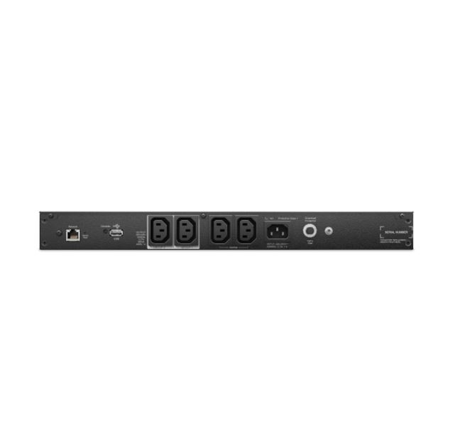 APC Smart-UPS 500VA/400W Line Interactive UPS, 1U Rackmount, 230V/10A Input, 4x IEC C13 Outlets, Li-Ion Battery, W/ Network Card, Short Depth - Image 2