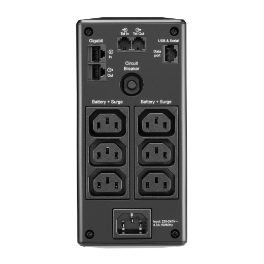 APC Back-UPS Pro 650VA/390W Line Interactive UPS, Tower, 230V/10A Input, 6x IEC C13 Outlets, Lead Acid Battery, LCD, AVR - Image 4