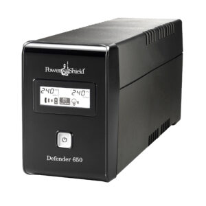 PowerShield Defender 650VA/390W UPS, AVR, LCD display, 2 AU outlets, user-replaceable batteries, 2-year warranty