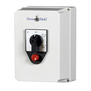 PowerShield Maintenance Bypass Switch, Wrap Around, Push Button, Wall Mount 6K 1-1, facilitates safe maintenance procedures