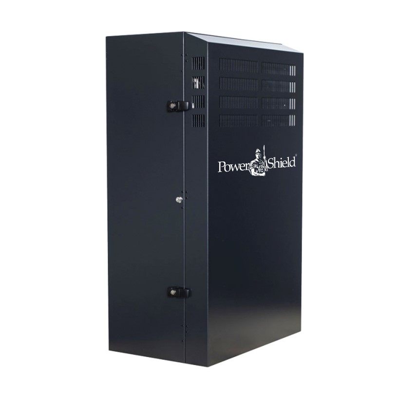 PowerShield Vertical Wall Mount Rack with 8U vertical capacity, provides secure and space-saving mounting for UPS systems - Image 2
