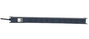 PowerShield Vertical PDU with 16A Aus Input plug, 10 x ANZ 10Amp outlets, provides reliable power distribution for vertical installations