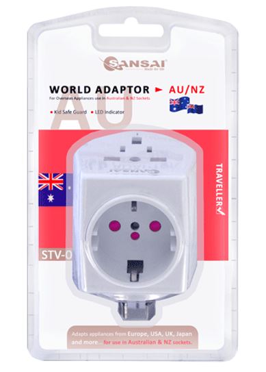 Sansai Universal Travel Adaptor 10A 240V 2400W 50Hz compatible for UK/USA/China/Japan/Italy and more other countries travel in Australia & New Zealand - Image 2