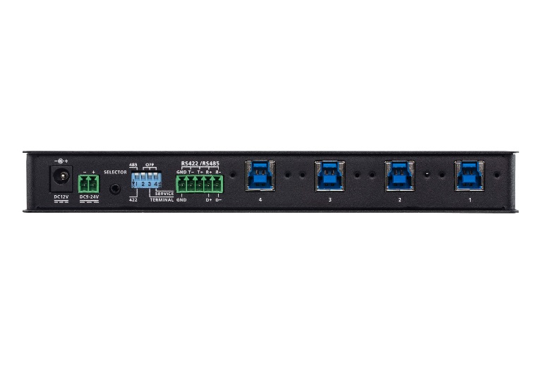 Aten Industrial Peripheral Switch 4x4 USB 3.1 Gen1, 4x Devices, 4x USB 3.1 Gen1 Ports, Remote Port Selector, Supports RS-422/RS485 Remote Controller - Image 3