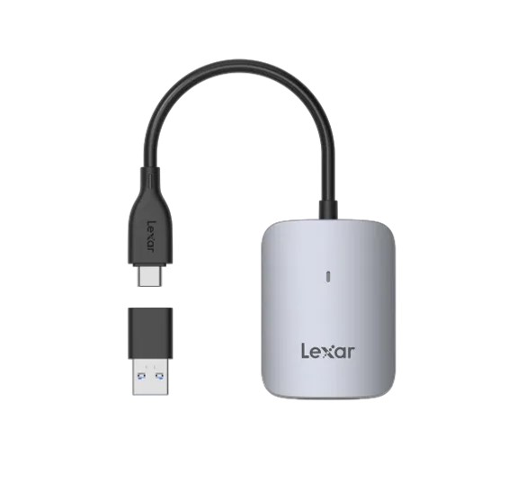 Lexar CFexpress™ Type A USB-C Reader transfer speeds up to 900MB/s it is backwards compatible with UHS-I cards and has a USB-C™ connector