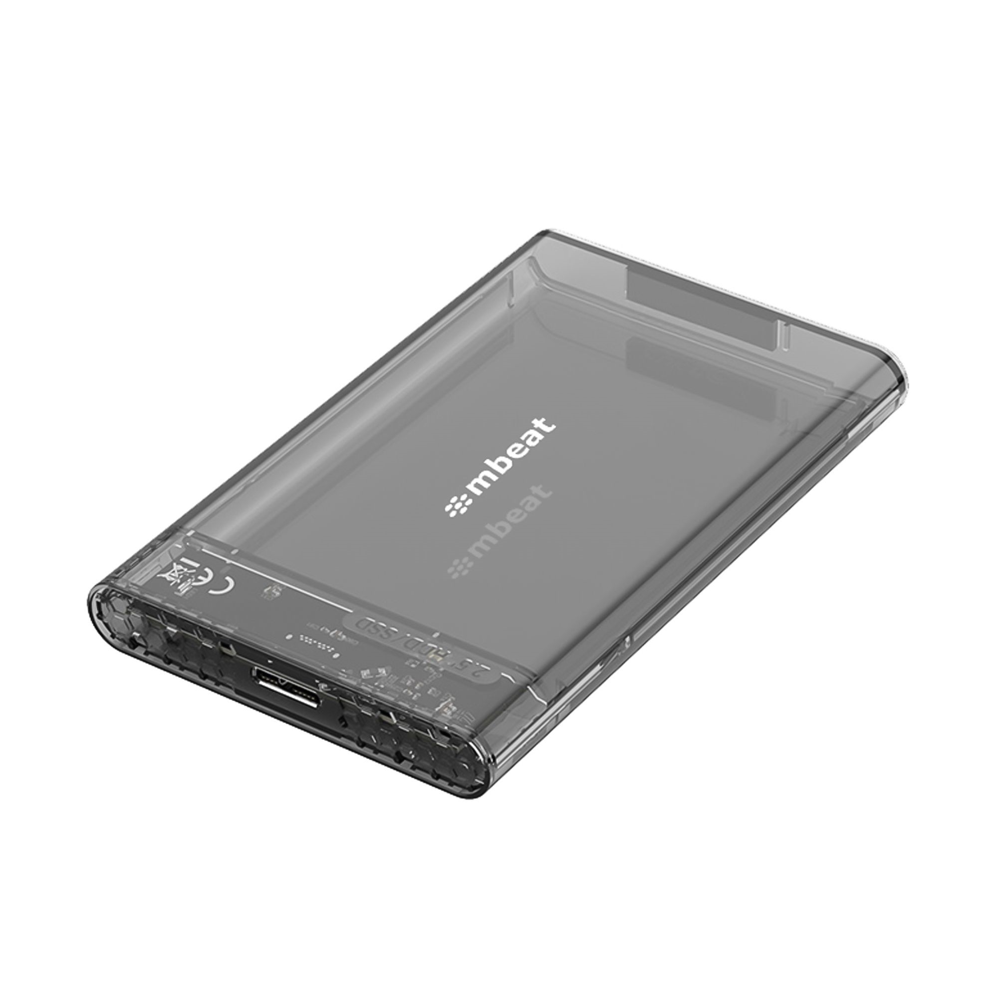 mbeat® A1 See-Through Tool Free USB 3.0 2.5' SATA HDD Enclosure - Black USB Port: USB 3.0 Data Speed: Maximum up to 5Gbps Product Weight: 53g