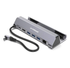 mbeat® USB-C Gaming Dock for Steam Deck & ROG Ally 100W PD pass-through 4K@60Hz (3840 × 2160) Gigabit Ethernet up to 10/100/1000Mbps 5Gbps data