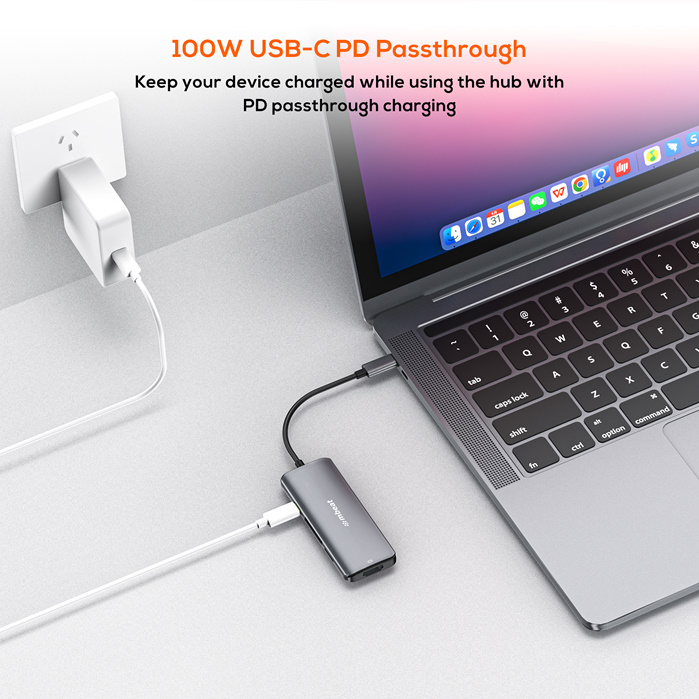 mbeat® Elite 7-in-1 Multifunction USB-C 3.2 Hub with 8K HDMI 100W Pass Through - 1x HDMI, 2x USB-A 1x USB-C, 1x USB-C 100W Charging, 1x Micro-SD - Image 3