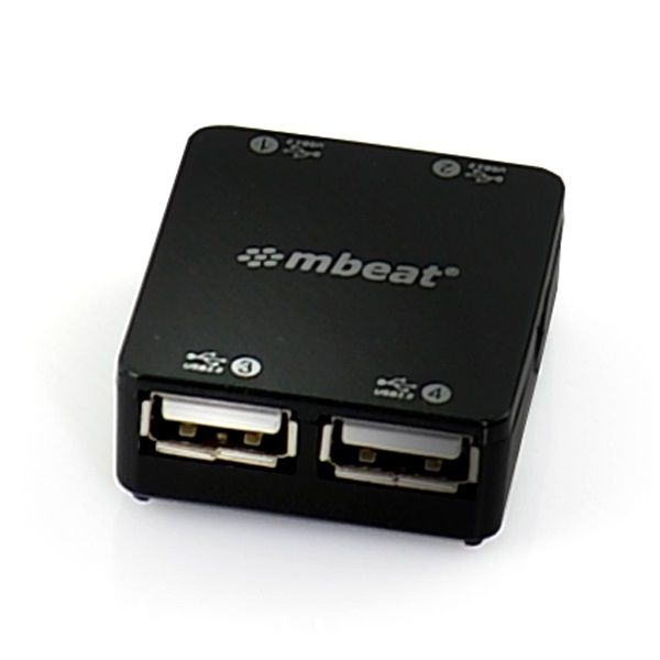 (LS)mbeat® 4 Port USB 2.0 Hub - USB 2.0 Plug and Play/ High Speed Interface/ Ideal for Notbook/PC/MAC users USB 2.0 Speed up to 480Mbps Weight: 22g