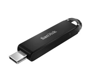 SanDisk Ultra USB Type-C Flash Drive, CZ460 256GB, USB Type C 3.1, Black, Super-thin Retractable, 5Y (LS)
