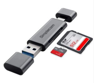 (LS)Simplecom CR402 SuperSpeed USB-C and USB-A SD/MicroSD Card Reader USB 3.2 Gen 1 (USB 3.0)
