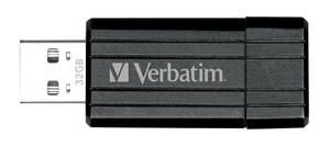 Verbatim Store'n'Go Pinstripe USB Drive 32GB USB Storage Drive Memory Stick (Black) 2 Years Limited Warranty