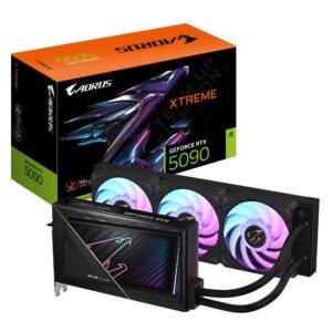 Gigabyte AORUS GeForce RTX™ 5090 XTREME WATERFORCE 32G, 2655 MHz , CUDA 21760, 28 Gbps, GDDR7, 512 bit, PSU 1000W, DisplayPort 2.1b *3 HDMI 2.1b *1