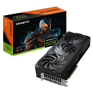 Gigabyte GeForce RTX™ 5090 WINDFORCE OC 32G, 2467 MHz, CUDA 21760, 28 Gbps, GDDR7, 512 bit, PCI-E 5.0, PSU 1000W, DisplayPort 2.1b *3 HDMI 2.1b *1