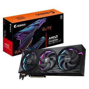 Gigabyte AORUS Radeon™ RX 9070 XT ELITE 16G, 20 Gbps, GDDR6, 256 bit, PCI-E 5.0, DirectX 12 API, PSU 850W, 8 pin*3, DisplayPort 2.1a *2 HDMI 2.1b *2