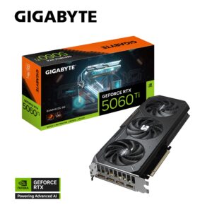 Gigabyte GeForce RTX™ 5060 Ti GAMING OC 8G, 2647 MHz, CUDA TBD, 28 Gbps, GDDR7, 128 bit, PCI-E 5.0, PSU 650W, DisplayPort 2.1b *3 HDMI 2.1b *1