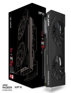XFX Swift AMD Radeon RX 9070 OC Dual Fan Gaming Edition with 16GB GDDR6 HDMI 3xDP, AMD RDNA™ 4 (RX-97SWFT2BQ)