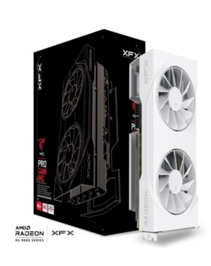 XFX Swift AMD Radeon RX 9070 OC White Dual Fan Gaming Edition with 16GB GDDR6 HDMI 3xDP, AMD RDNA™ 4 (RX-97SWFT2WQ)