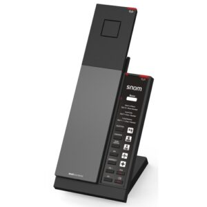 Snom HD341A – Analogue Cordless Guest Room Phone, wireless DECT handset, five speed‑dial keys, antibacterial housing, customisable back cover