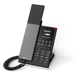 Snom HD350A – Analogue Corded Guest Room Phone, Antibacterial housing, Visible LED indicators, Customisable faceplate, GDPR‑compliant,Durable