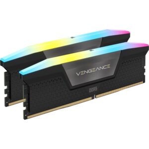 Corsair Vengeance RGB 32GB (2x16GB) DDR5 DRAM 6400MT/s C36 Memory Kit — Black PC5-51200 (DDR5-6400)