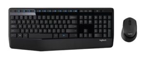Logitech MK345 Wireless Keyboard & Mouse Combo Full Size 12 Media Key Long Battery Life Comfortable
