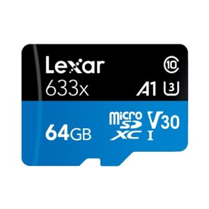 Lexar High-Performance 633x 64GB microSDHC/microSDXC UHS-I Card BLUE Series (Without Adapter)
