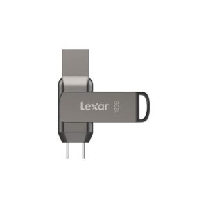 Lexar JumpDrive D400 USB 3.1 Type-C / Type-A Flash Drive 128GB Titanium