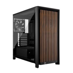 Corsair FRAME 4000D WOOD RS Modular Mid-Tower PC Case - Black/Walnut